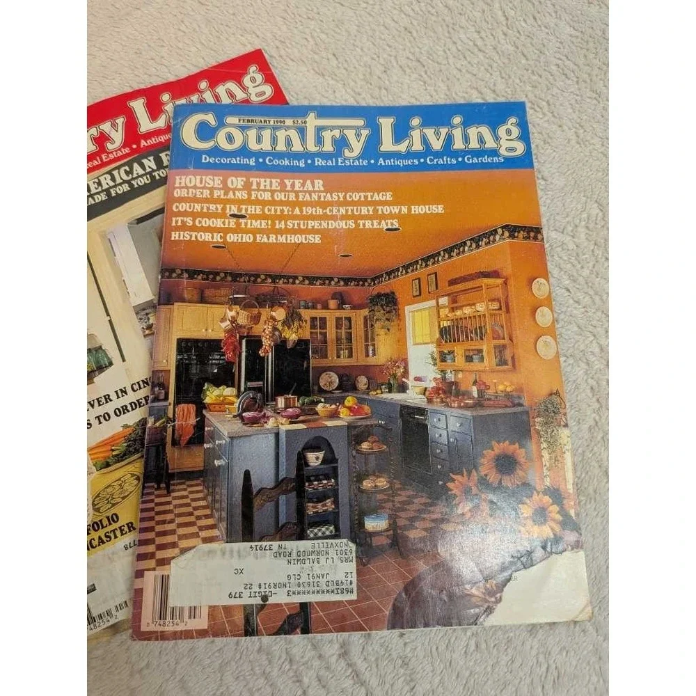 Country Living Magazine Lot - 5 Issues Decorating Cooking Antiques Real Estate